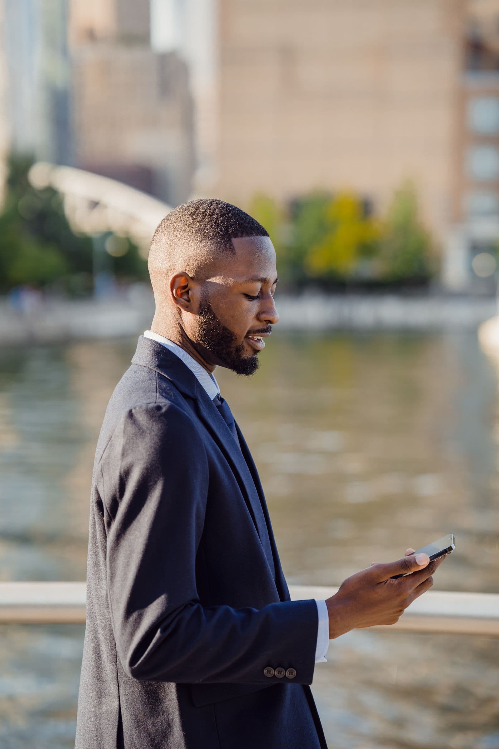 Customer completing a payment from a phone